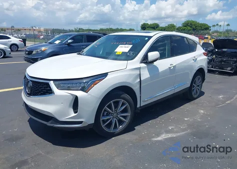 2022 Acura Rdx Technology Package z USA, uszkodzony, nr VIN 5J8TC1H58NL001382